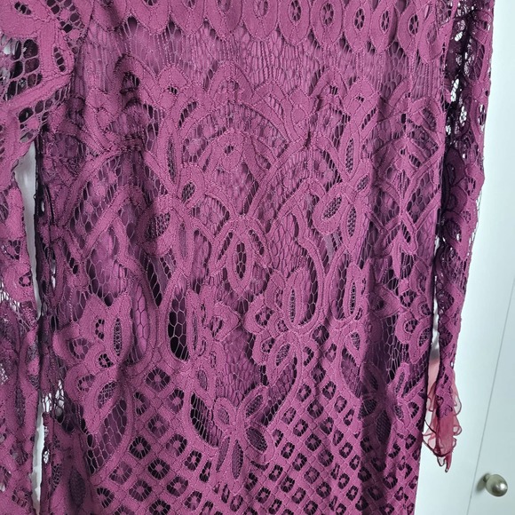 Lulu's Burgundy Lace Mini Dress - Picture 12 of 12